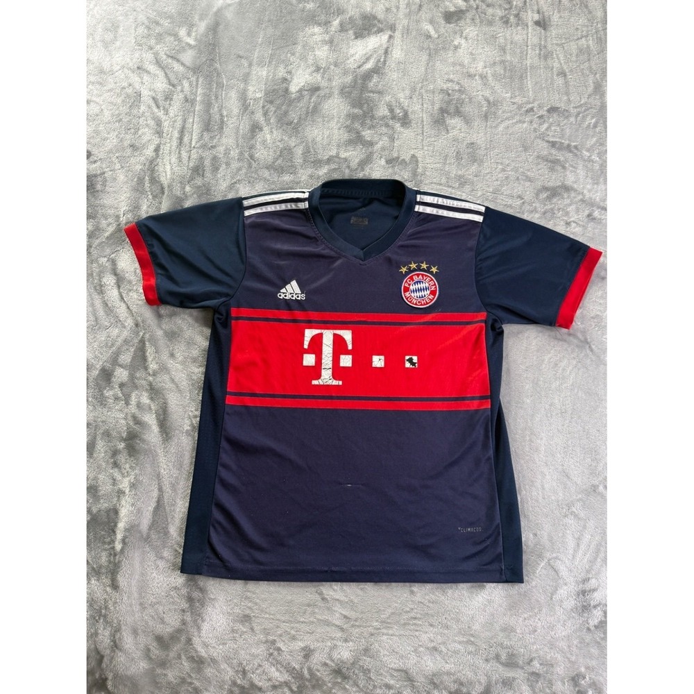 adidas FC Bayern Munich 2014-2015 Away Jersey Men's S Blue Polyester